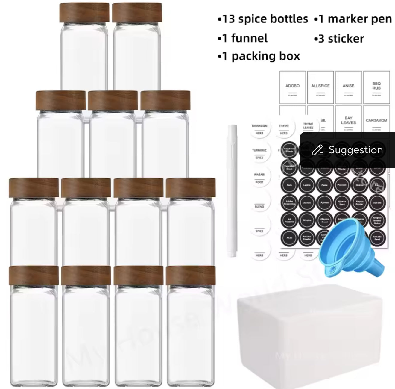 Pots pour Épices en Verre