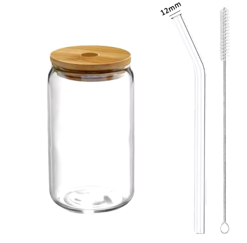 Verres Coniques et Couvercle en Bambou avec Paille
