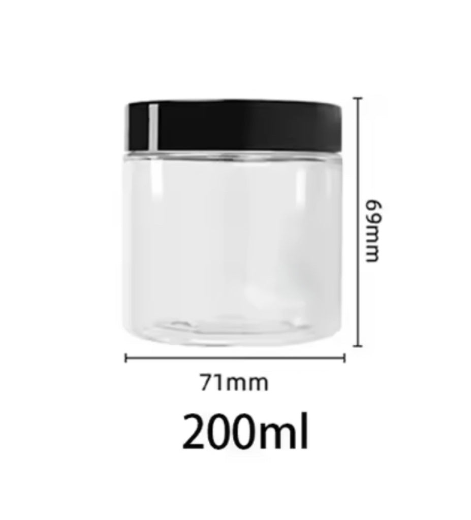 Lots of 10 Acrylic Pots with Black Lid