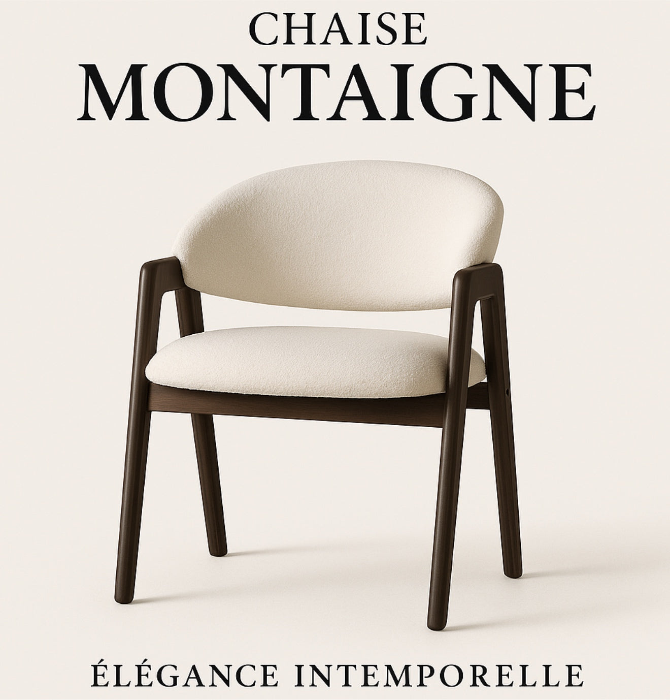 2 Chaises Montaigne Bois & Bouclé