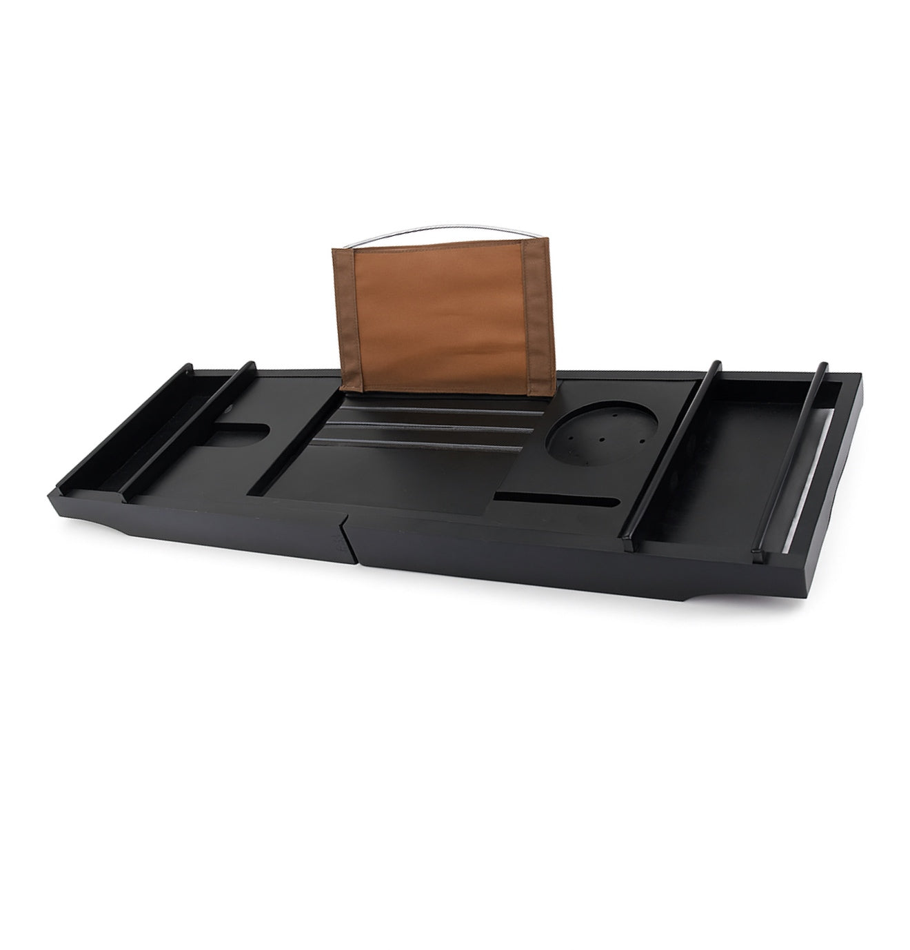 Plateau de Bain Extensible en Bambou Noir – Luxe & Sérénité