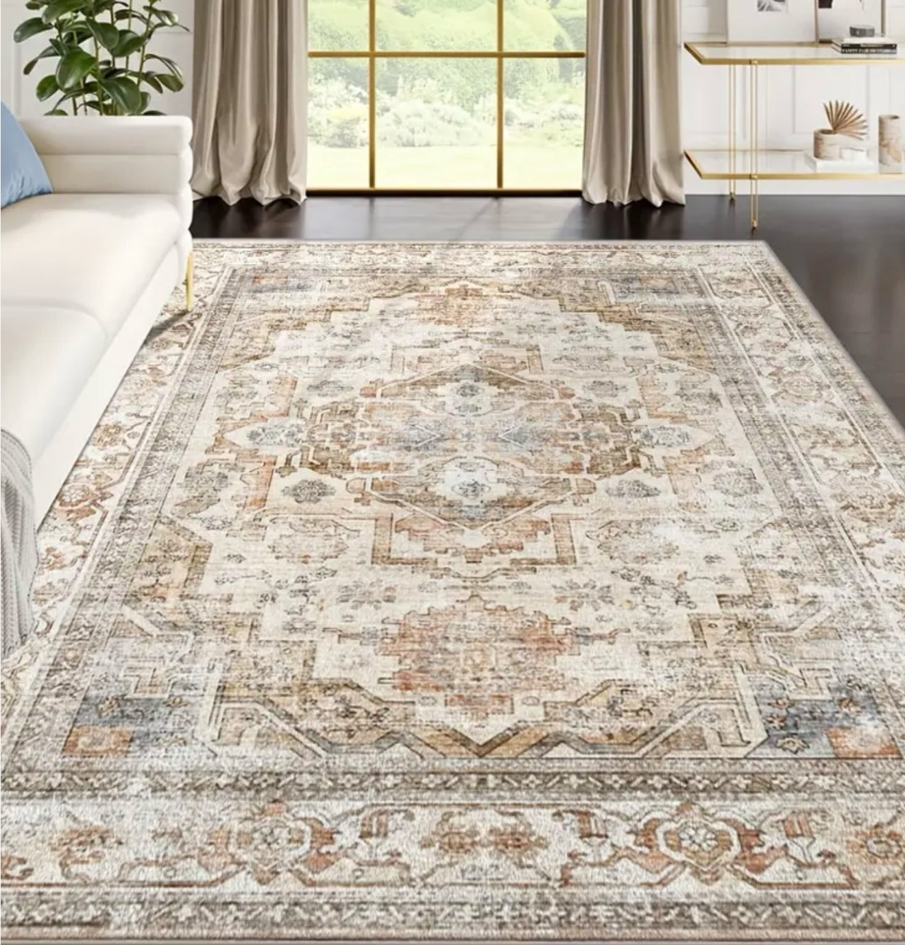 Tapis Vintage Oriental en Velours – Doux & Antidérapant