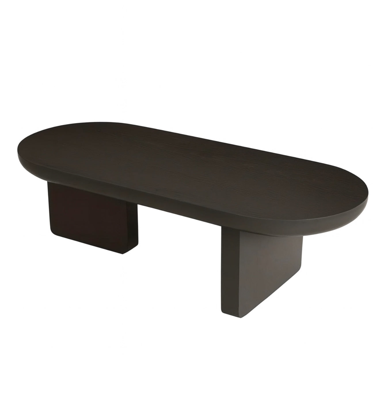 Table Basse Ovale Moderne Minimaliste – Noire