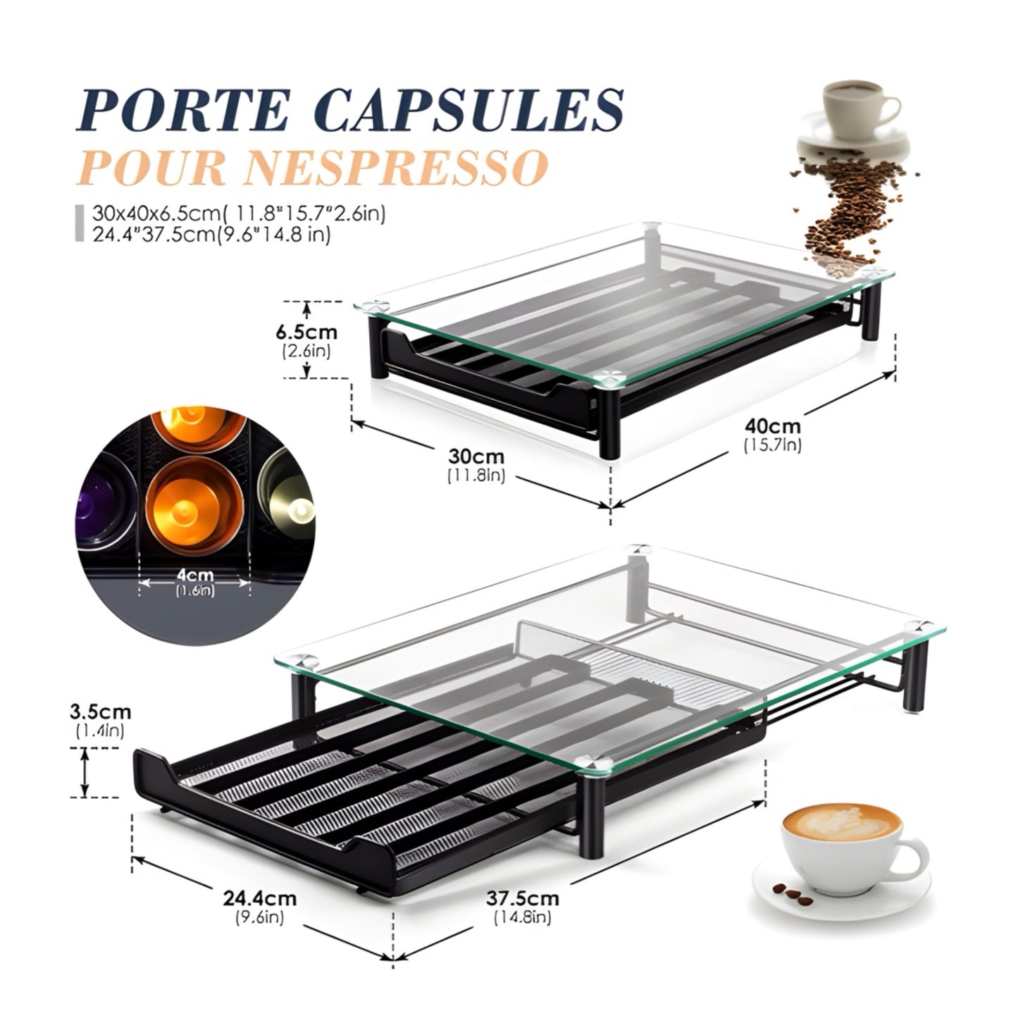 Tiroir de Rangement pour Capsules de Café