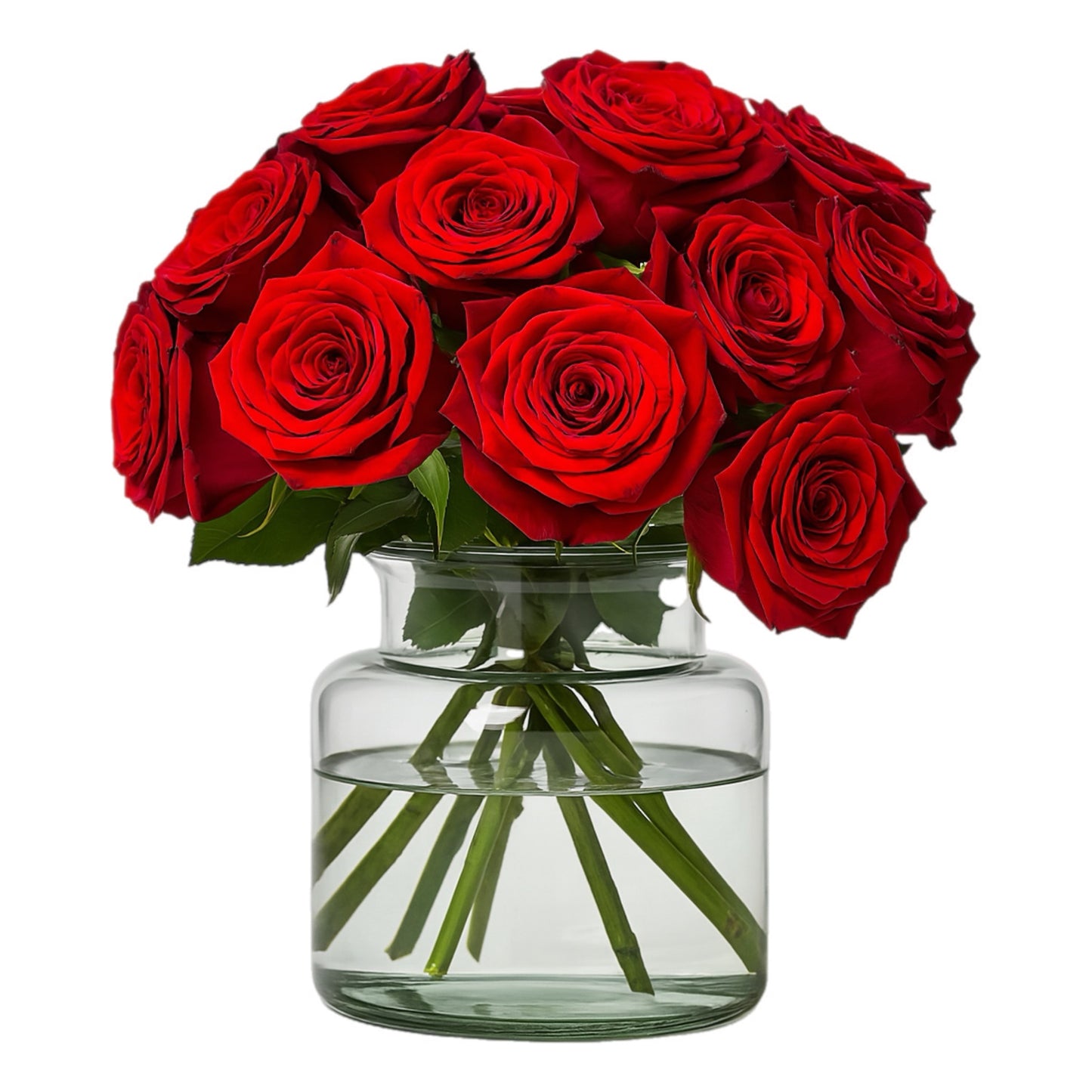 Transparent Bohemian Glass Vase