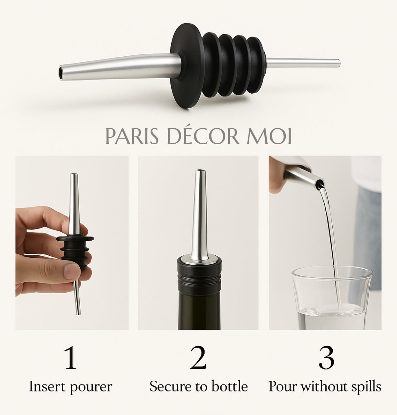 Lot de 2 Verseur en Acier Inoxydable