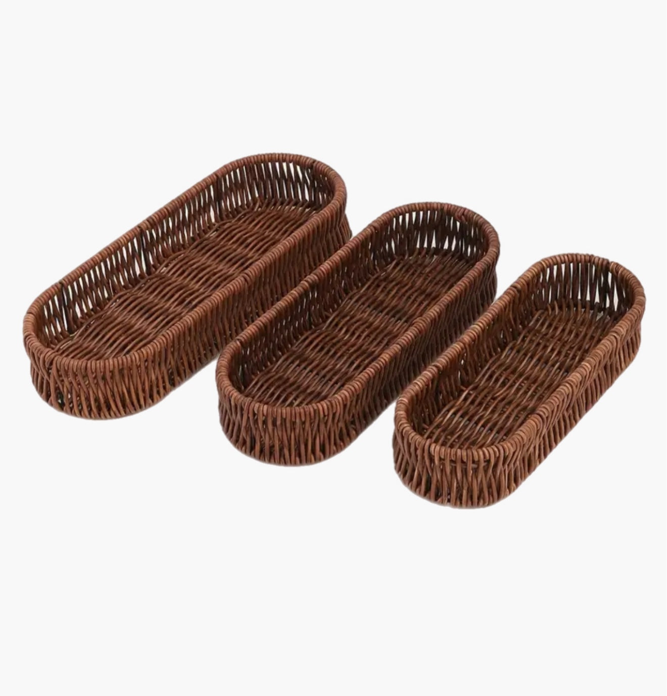 Panier de Rangement en Rotin Tissé