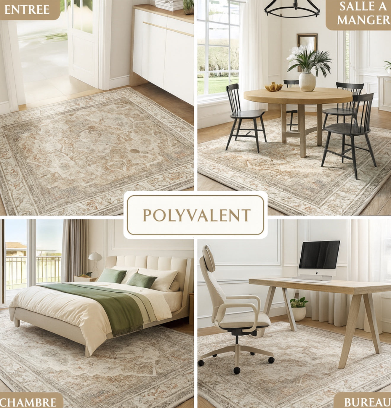 Tapis Vintage Oriental en Velours – Doux & Antidérapant